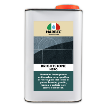 Marbec - BRIGHTSTONE NERO 1LT Impregnating protective with black wet effect for recovery of slate and black stones