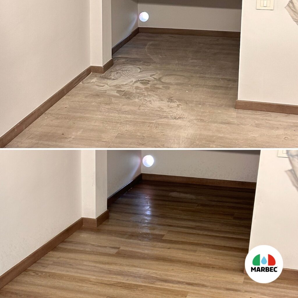 porcelain stoneware after laying
