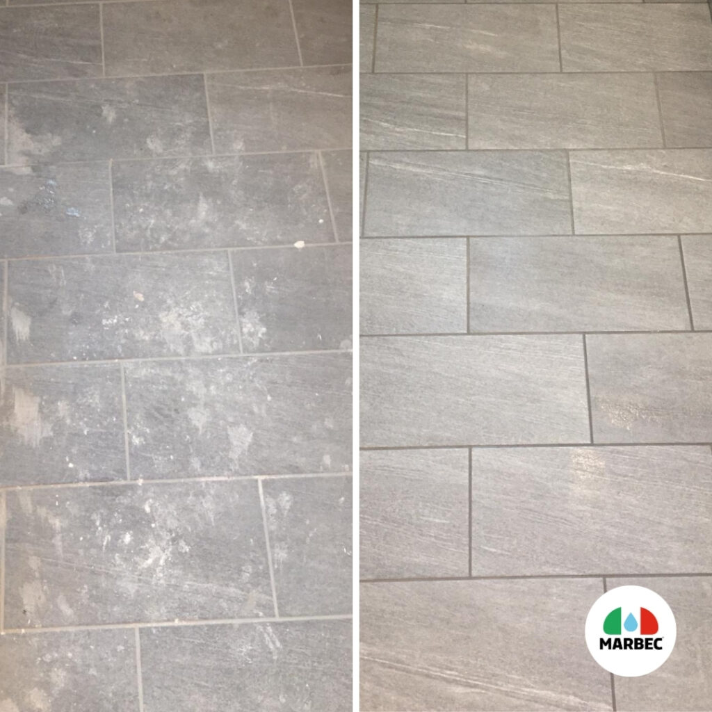 removing cement from floors